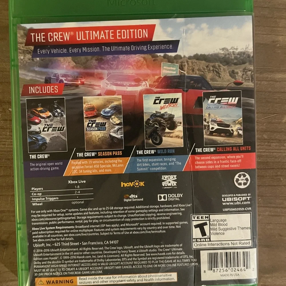 Ubisoft The Crew Ultimate Edition for Xbox One - Green Case‎
